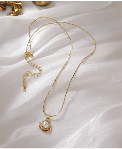 Luxury Retro Baroque Pearl Necklace – Fade-Resistant Titanium Steel Craftsmanship