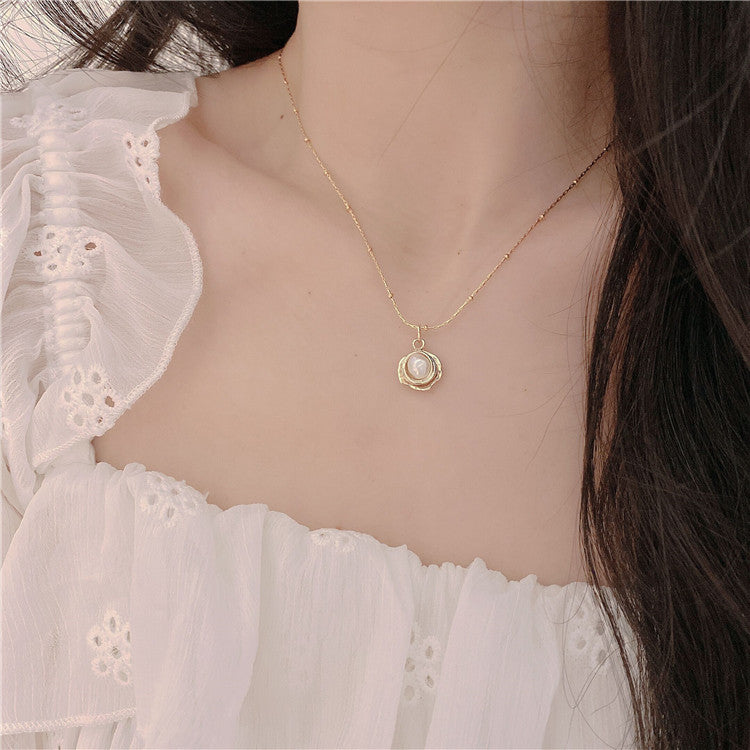 Luxury Retro Baroque Pearl Necklace – Fade-Resistant Titanium Steel Craftsmanship