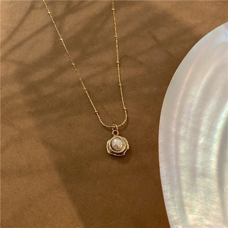 Luxury Retro Baroque Pearl Necklace – Fade-Resistant Titanium Steel Craftsmanship