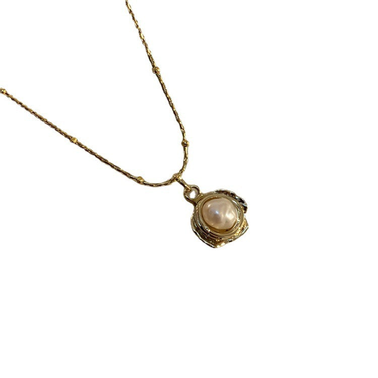 Luxury Retro Baroque Pearl Necklace – Fade-Resistant Titanium Steel Craftsmanship