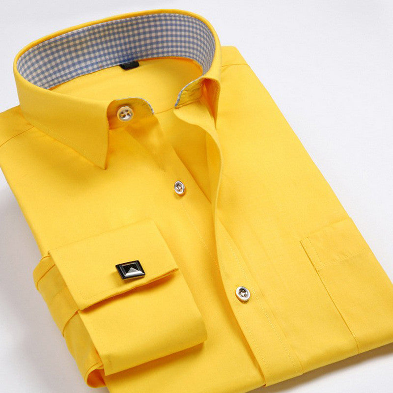 Men's French Cufflinks Plus Size Shirt