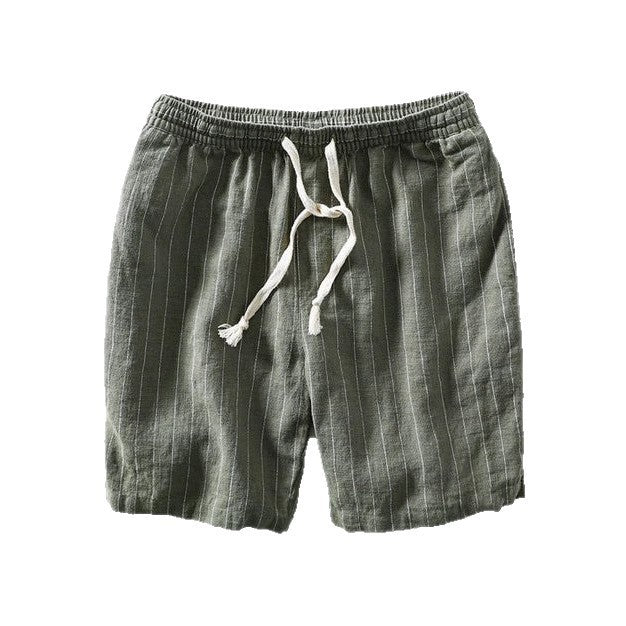 Men's Summer Stripes Pattern Printed Casual Cropped Pants